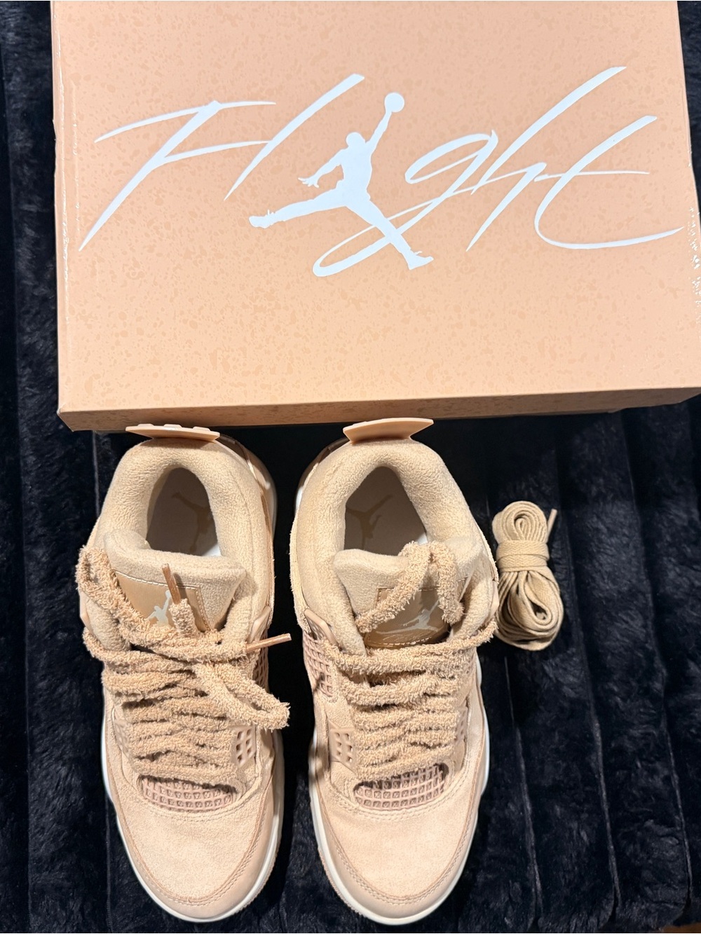 Jordan Kids Beige Retro 4 Low Sneakers